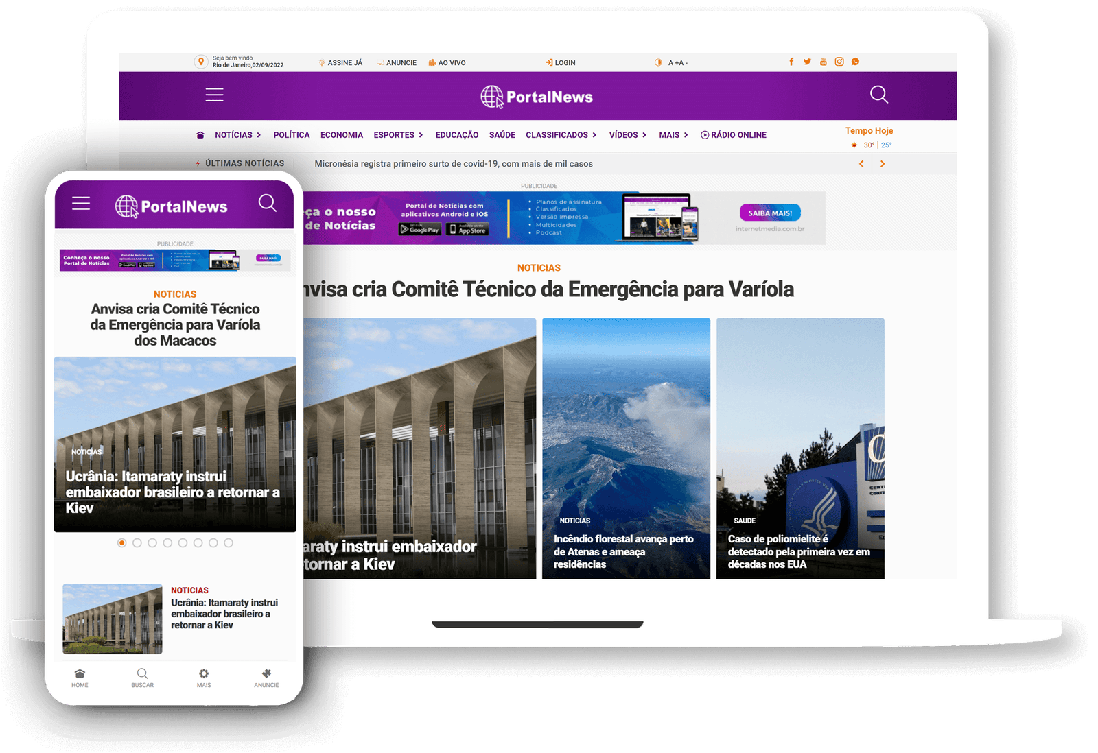 criação de aplicativos de guia comercial